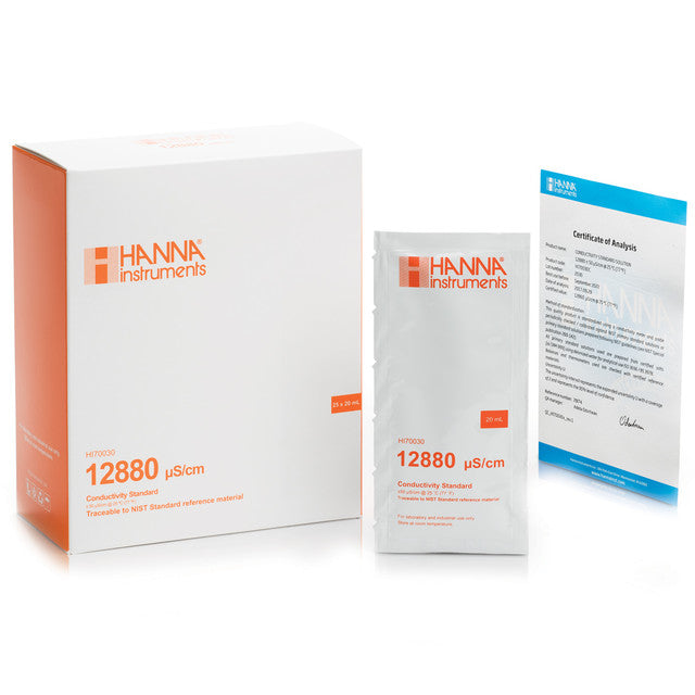 Hanna 12880 µS/cm Conductivity Standard (20ml Sachet)