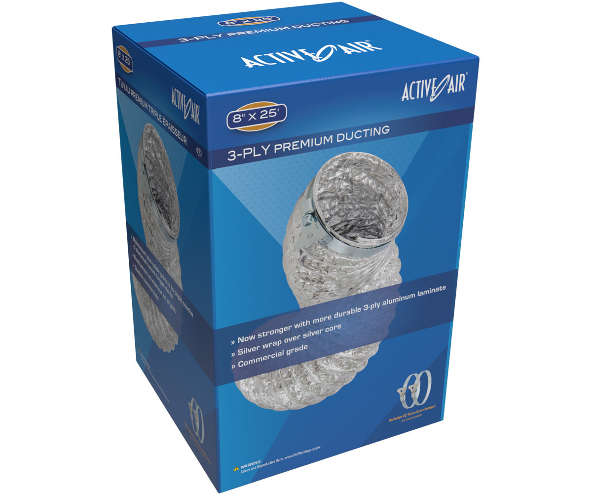 Active Air Non-Insulated Ducting 8" x 25'