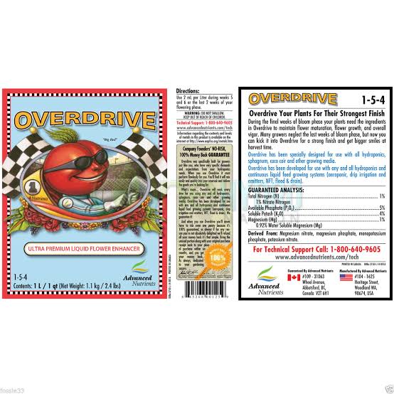 Advanced Nutrients Overdrive - 1 L