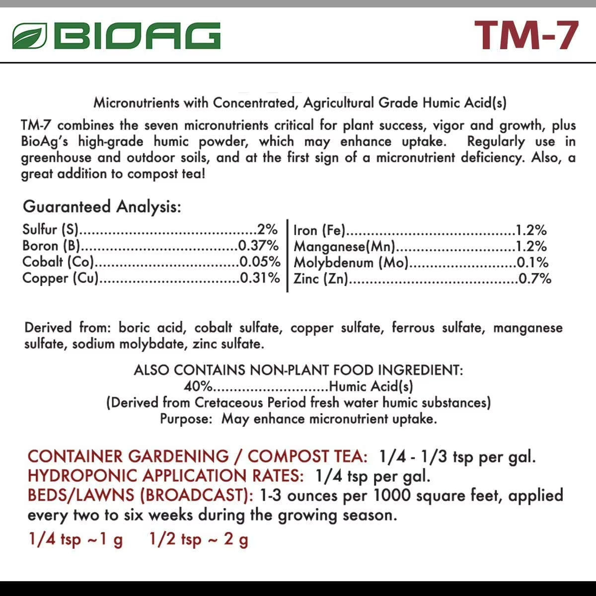 BioAg TM-7 - 2.2 lb (1 Kg)