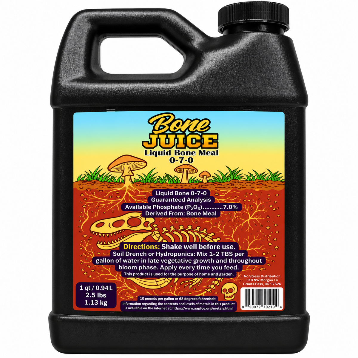Bone Juice Liquid Bone Meal 0-7-0 | Phosphorus & Calcium Fertilizer - Qt