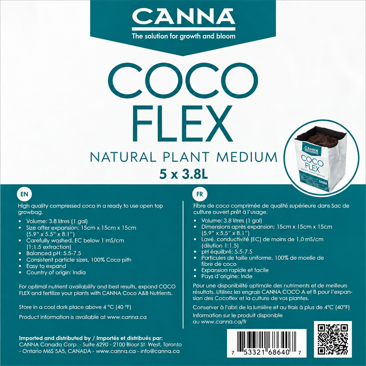 CANNA Coco Flex Case - 4L(~1 Gal) (40/Case)