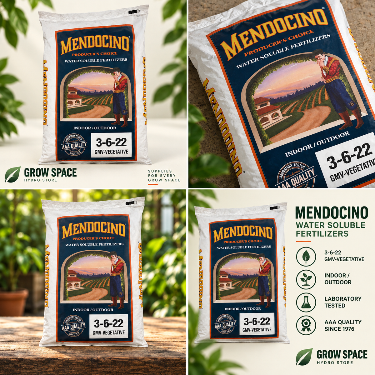 Grow More Mendocino Producer's Choice Veg (3-6-22) - 25 lb