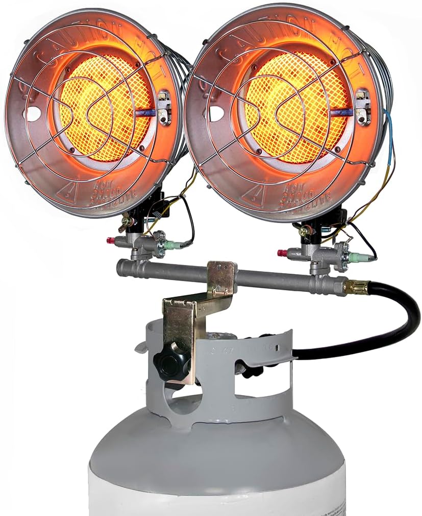 Propane Tank Top Heater Double 2-Burner 10K-30K BTU