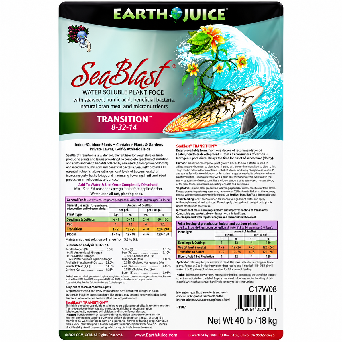 Earth Juice Seablast Transition (8-39-14) - 40 lb