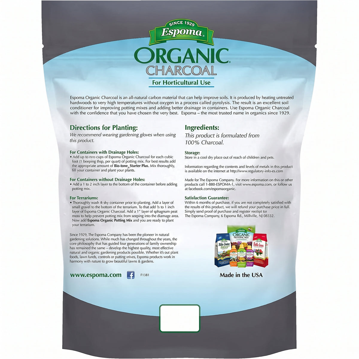Espoma Organic Horticultural Charcoal - 4 Qt