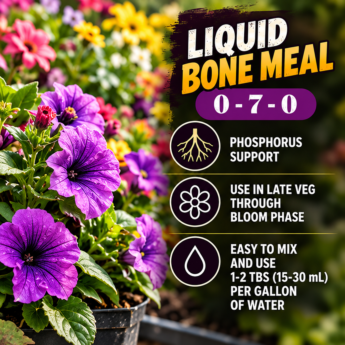 Bone Juice Liquid Bone Meal 0-7-0 | Phosphorus & Calcium Fertilizer - Qt