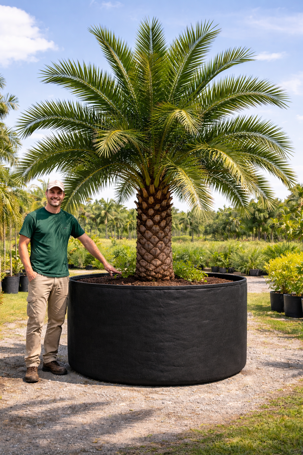 Gro Pro® Essential Round Fabric Pot 400 Gallon - Black