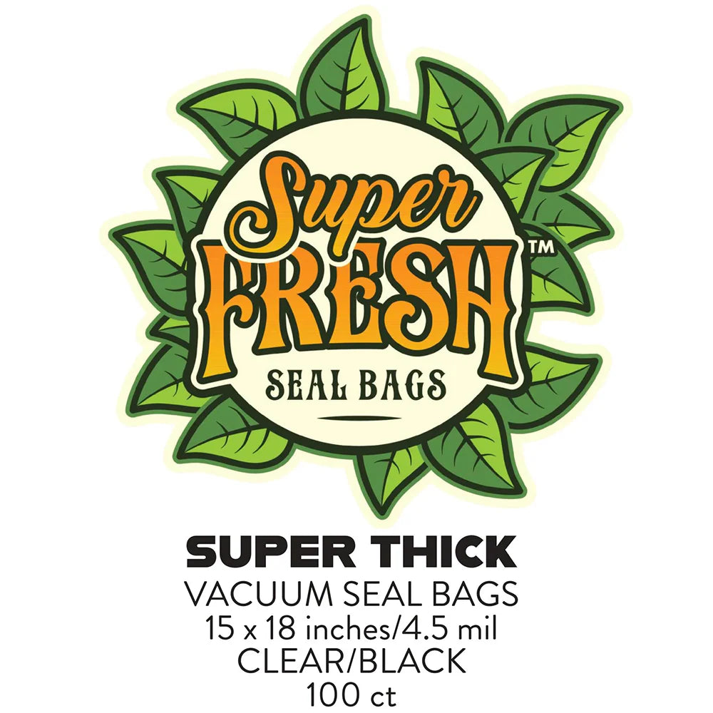 Super Fresh CLEAR/BLACK 15"x18" 4.5mil (100 pack)