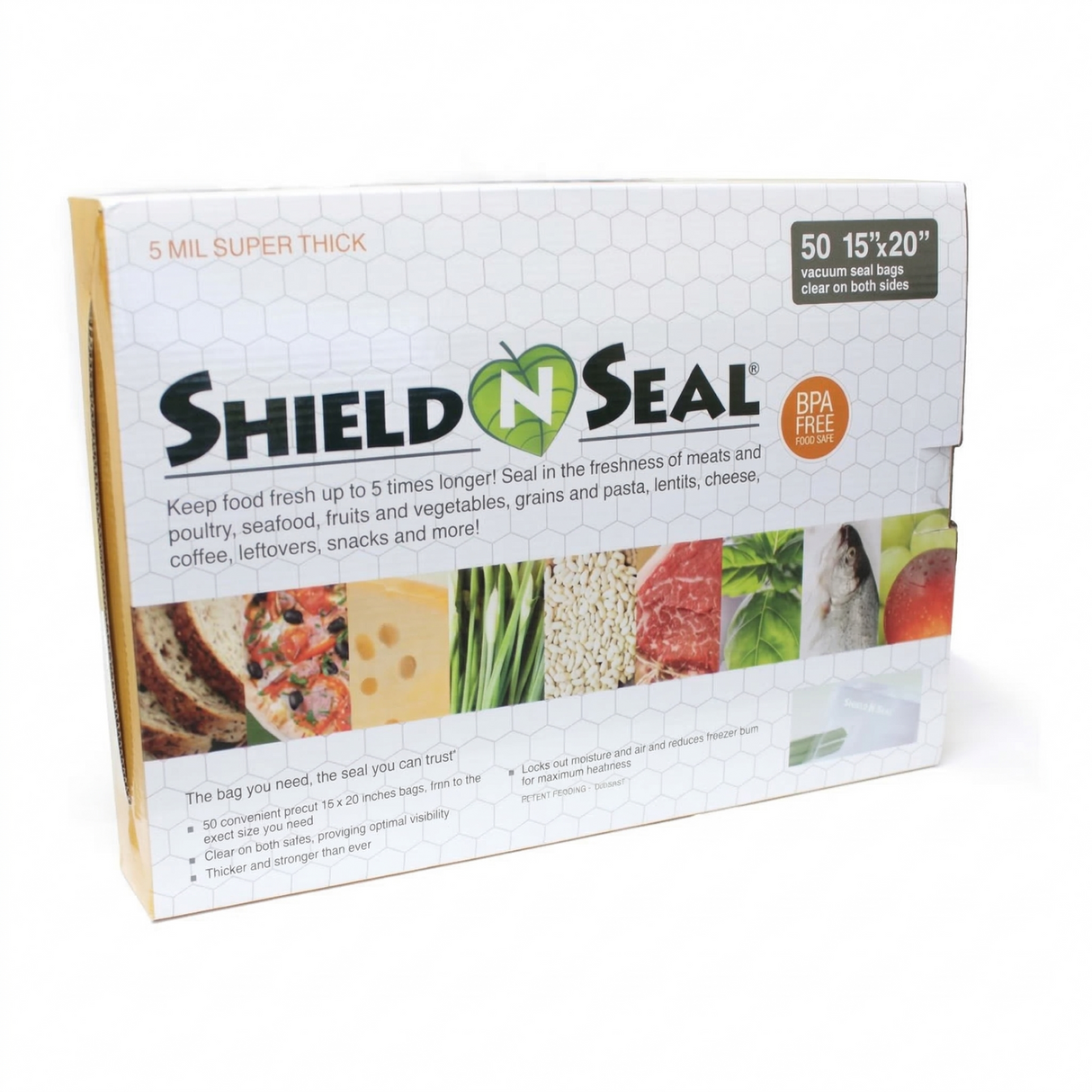 Shield N Seal 5Mil 15"x20" Clear 50 Pack