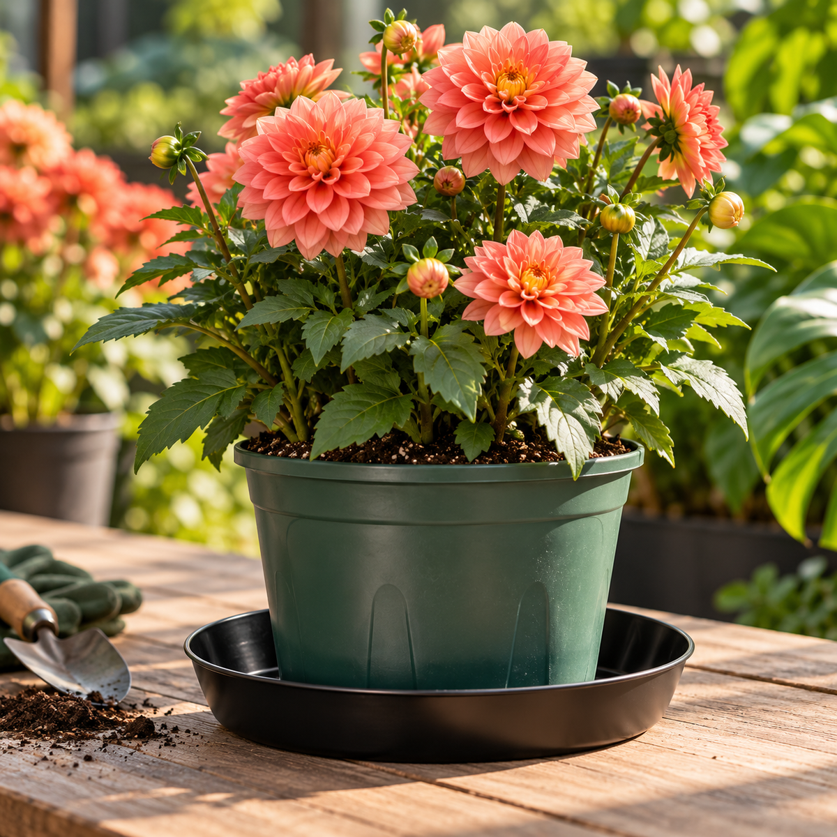 Gro Pro Heavy Duty Black Saucer - 6"