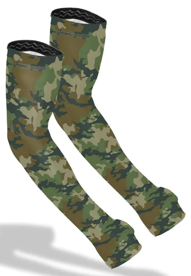 Farmer's Defense Protection Sleeves - Green Camo S/M