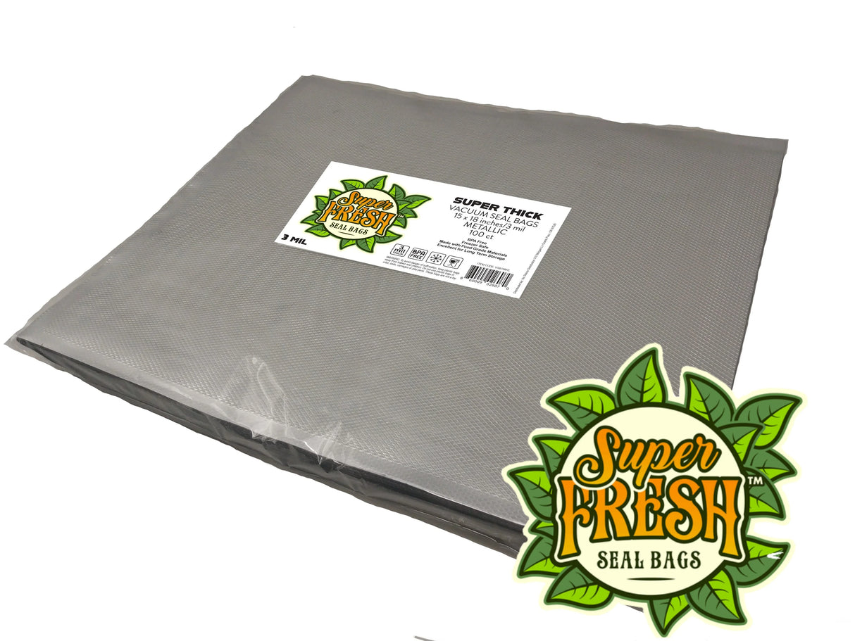 Super Fresh Metallic 15"x18" 3mil (100 pack)