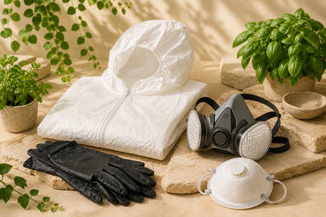 PPE: Tyvek Suit, Gloves, Respirators