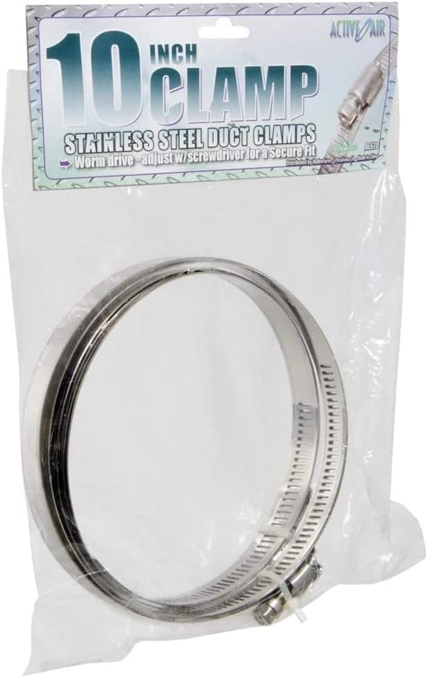 Active Air Stainless Steel Duct Clamps 10" 2 Pack