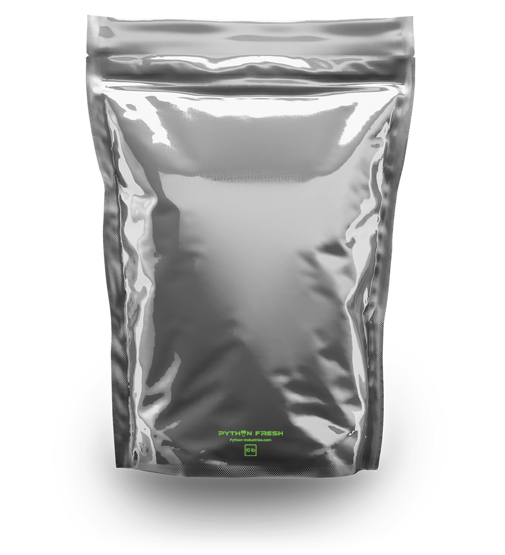 Python Fresh Metalized Silver Bags (25 Pouches) - 10 lb