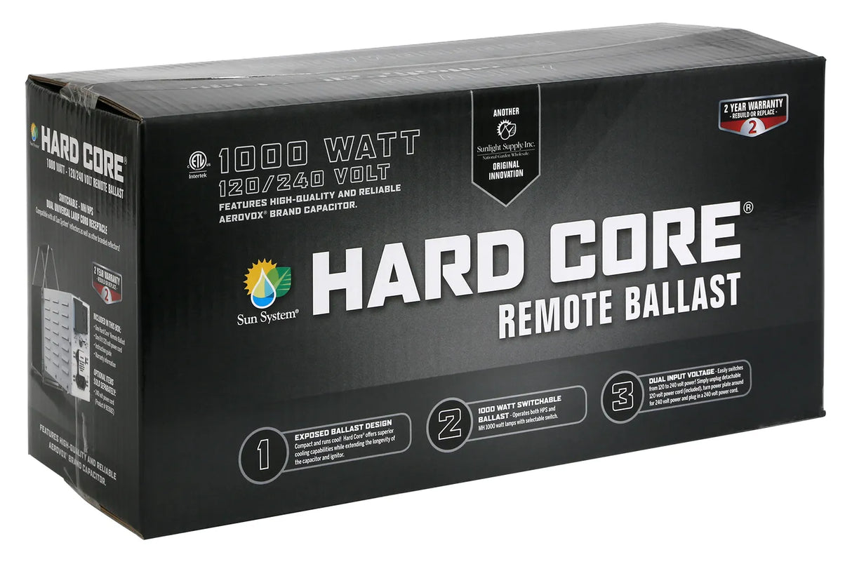 Sun System Hard Core Ballast 1000w (120/240 Volt) -HPS/MH