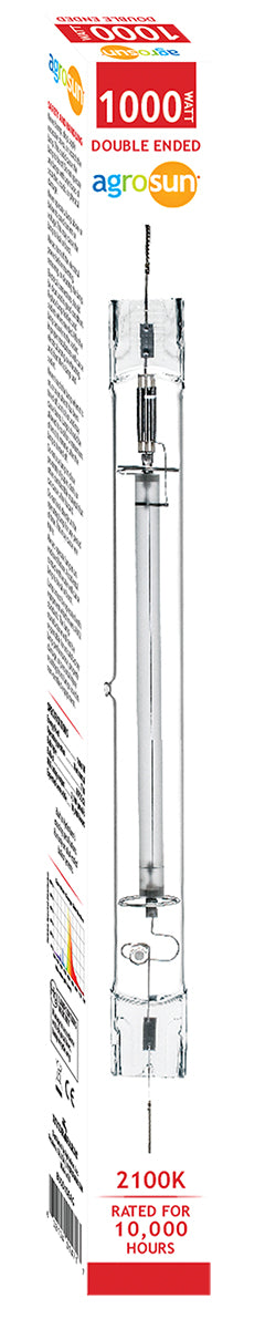 Agrosun Double Ended High Pressure Sodium (HPS) Lamp, 1000W