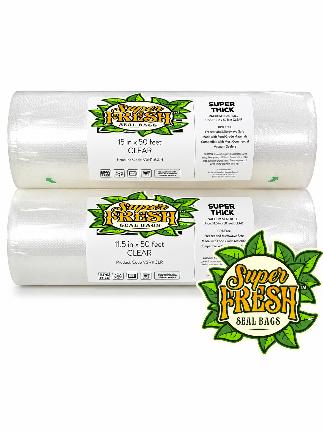 Super Fresh 15" Clear Roll 4.5 mil