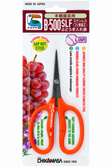 CHIKAMASA B-500SLF Slanted Stainless Steel Fluroine Coated Scissors