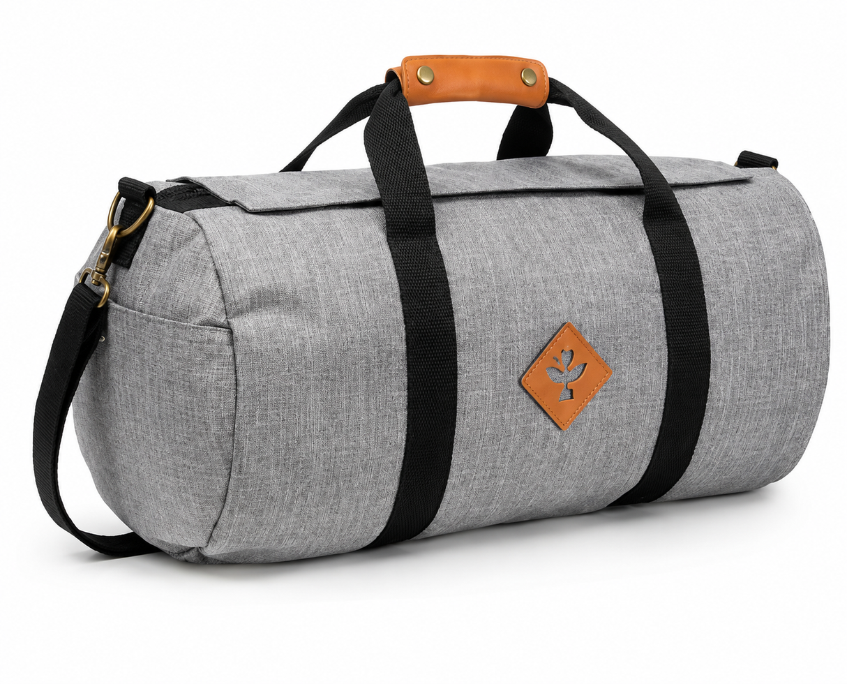 Revelry Overnighter Small Duffle Crosshatch Grey