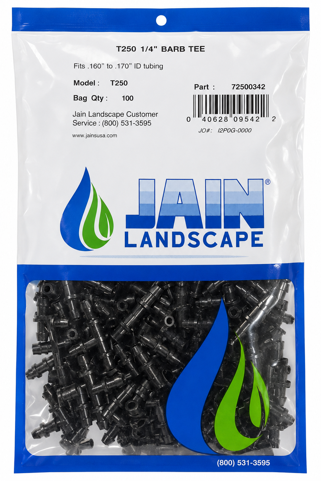 1/4" Barbed Tee (100pk)