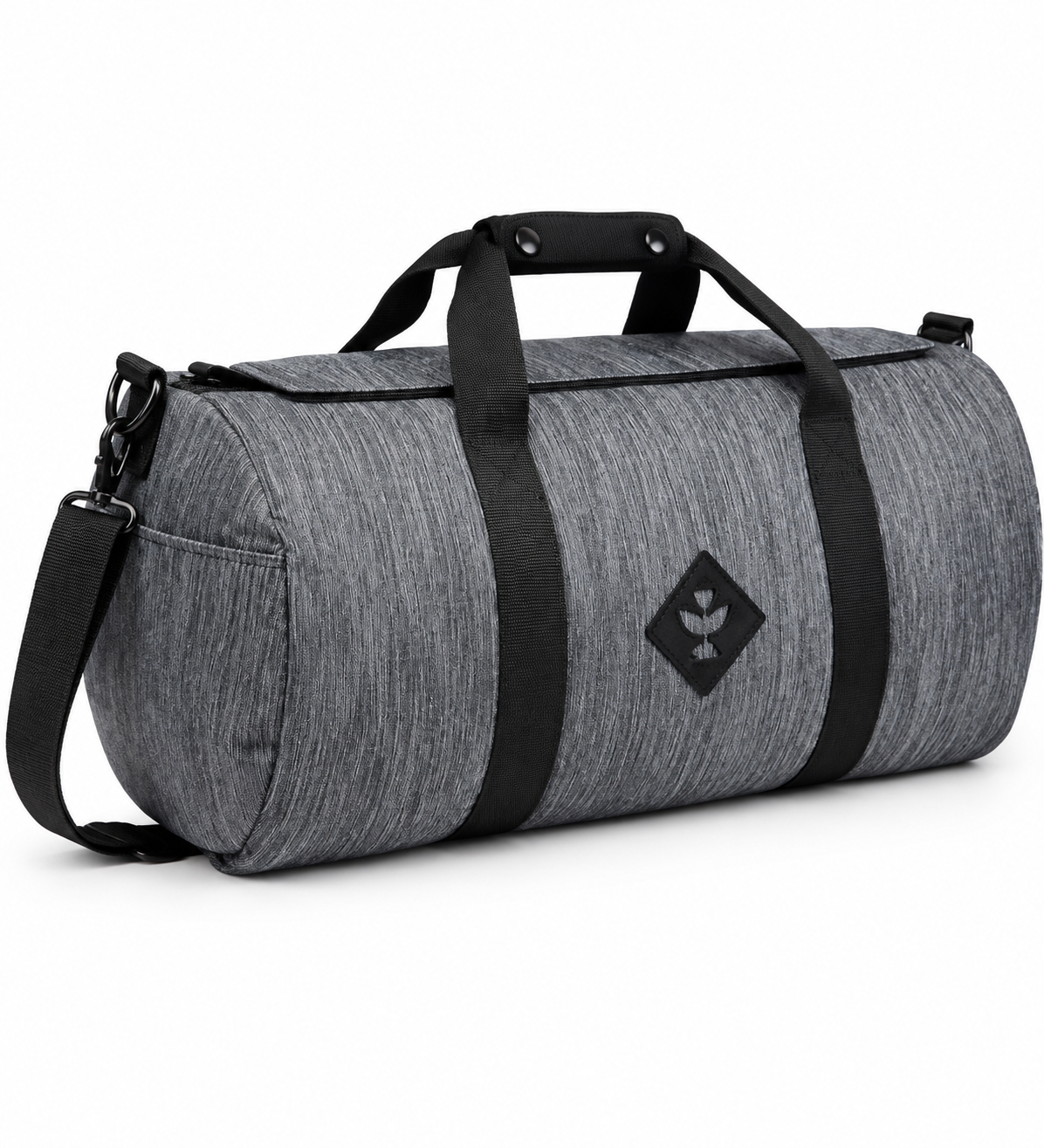 Revelry Overnighter Small Duffle Striped Dark Grey