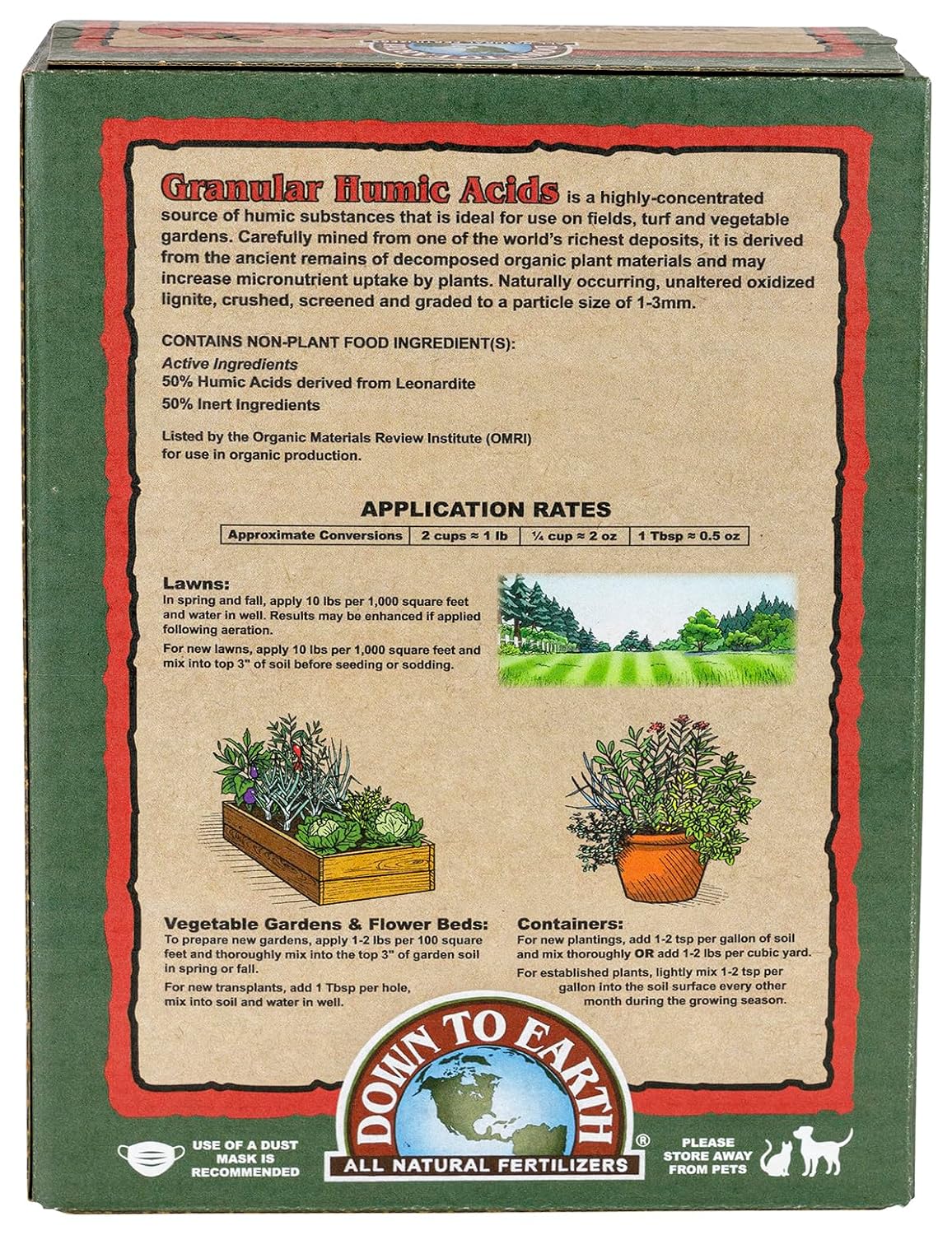 Down To Earth Granular Humic Acids - 5 lb