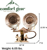Propane Tank Top Heater Double 2-Burner 10K-30K BTU
