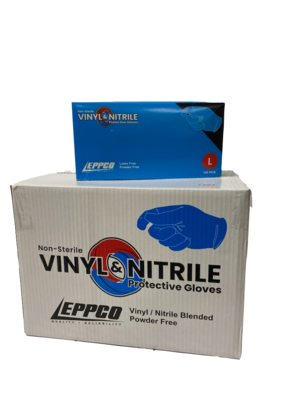 XL Eppco 5ml Blue Vinyl & Nitrile Glove (100/Box)