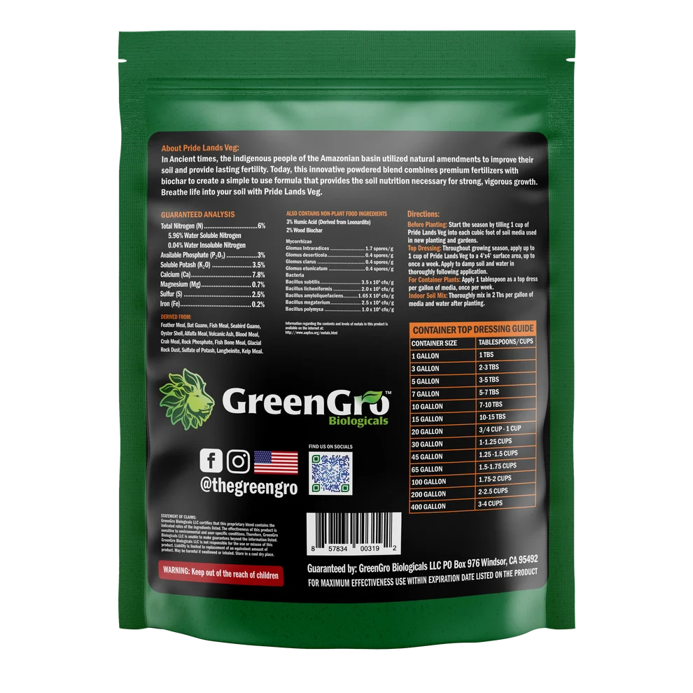 GreenGro Pride Lands Veg - 5 lb