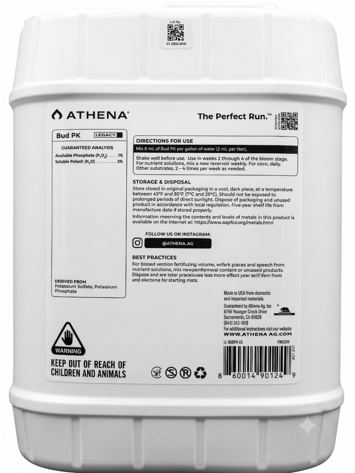 Athena Bud PK 5 Gallon