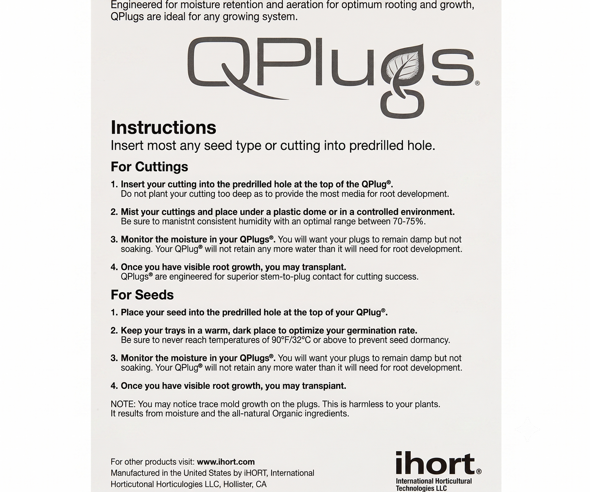 iHORT Q-Plugs 40/80 36 Pack