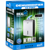 Ideal-Air Dehumidifier 50 Pint - Up to 80 Pints Per Day