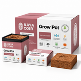 Kaya Coir 5.5" Grow Pot – 1.25 Gallon Coco Grow Bags (Case of 40)