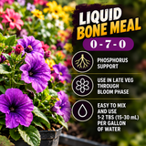 Bone Juice Liquid Bone Meal 0-7-0 | Phosphorus & Calcium Fertilizer - Qt