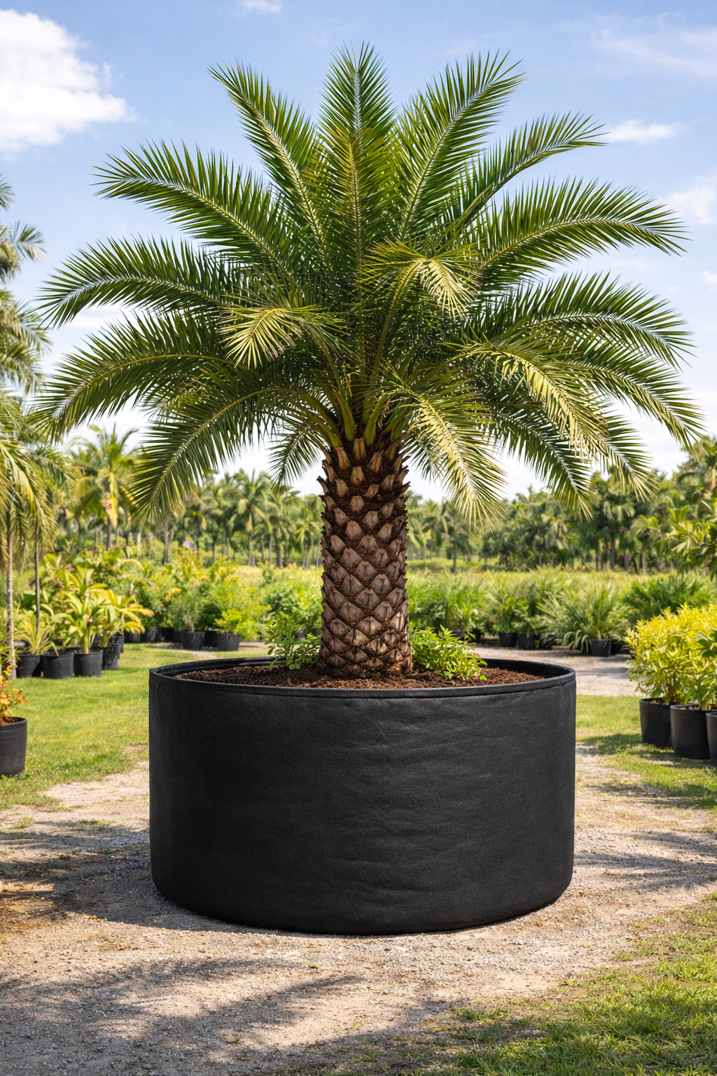 Gro Pro® Essential Round Fabric Pot 400 Gallon - Black