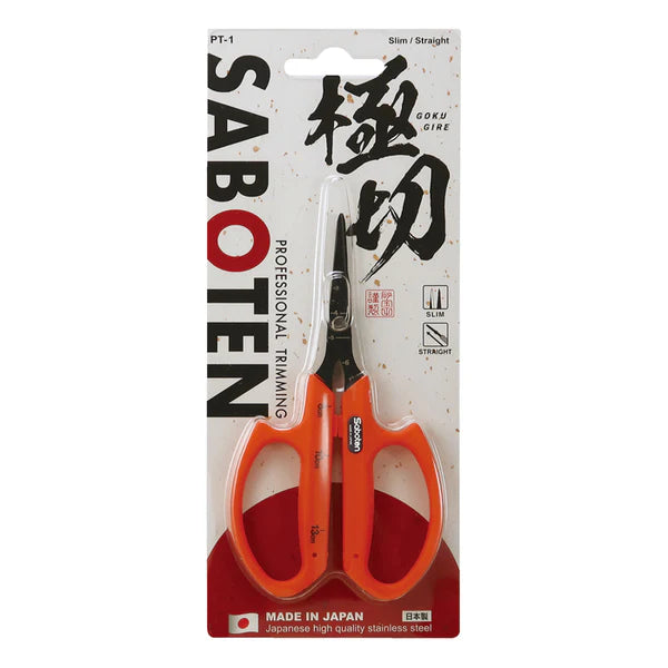 Saboten Stainless Steel Straight Blade Automatic Scissors Orange PT-15