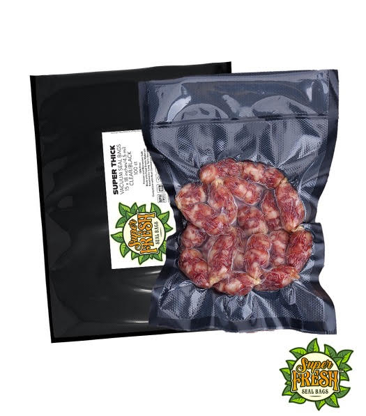 Super Fresh CLEAR/BLACK 15"x18" 4.5mil (100 pack)
